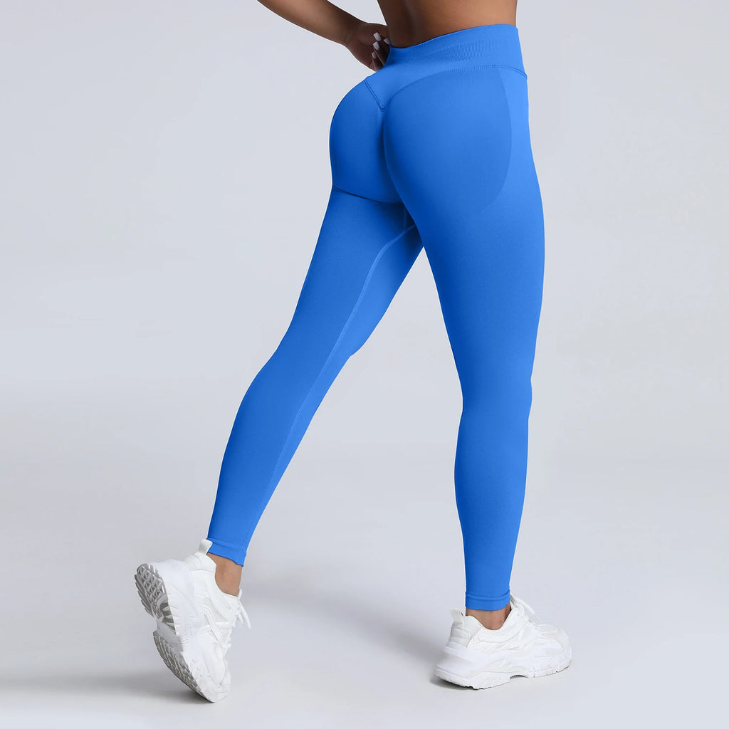 VEQKING Scrunch Butt Women Yoga Pants Seamless Sports Leggings Low Waist Gym Fitness Tights Quick Drying Fall Warm Workout Pants