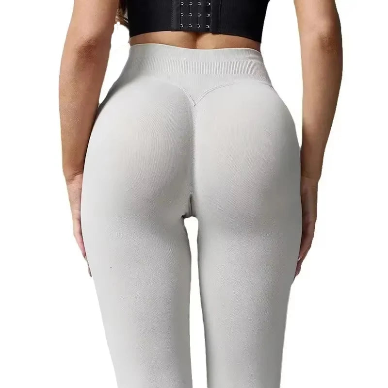 VEQKING Scrunch Butt Women Yoga Pants Seamless Sports Leggings Low Waist Gym Fitness Tights Quick Drying Fall Warm Workout Pants